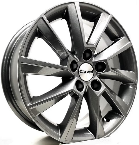 Авто диск Carwel Сатурн 5x100 R15 литой серебристый темный et38 d57,1