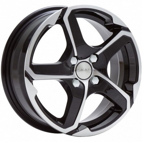 Авто диск Skad Аллигатор Алмаз 5x100 R15 литой черный с полировкой et40 d57,1