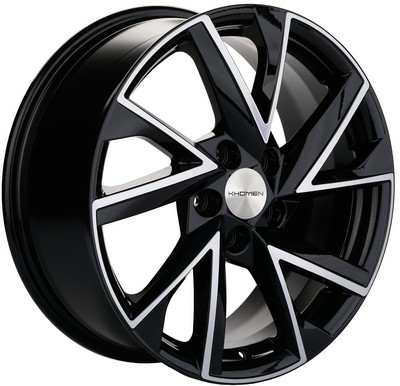 Авто диск Carwel Тоджа 5x108 R17 литой черный с полировкой et50 d63,4