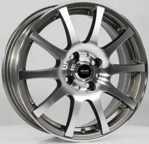 Авто диск Megami Mgm-2 4x100 R15 литой серебристый темный с полировкой et50 d60,1