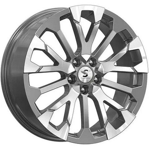 Авто диск K&K Кр003 Алмаз Графит 5x114,3 R19 литой серебристый темный с полировкой et45 d64,1