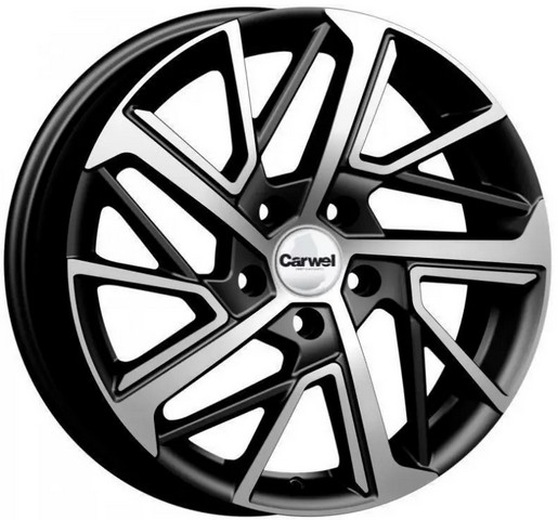 Авто диск Carwel Мадон 5x114,3 R17 литой черный с полировкой et45 d54,1