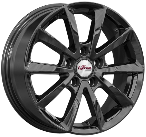 Авто диск Ifree Скайрим Либерия 5x114,3 R16 литой черный et45 d60,1