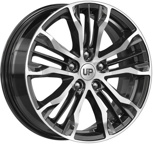 Авто диск Wheels Up Up106 5x112 R17 литой черный с полировкой et46 d57,1