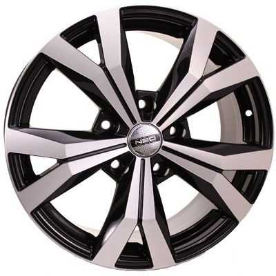 Авто диск Neo 715 5x130 R17 литой черный с полировкой et50 d71,6