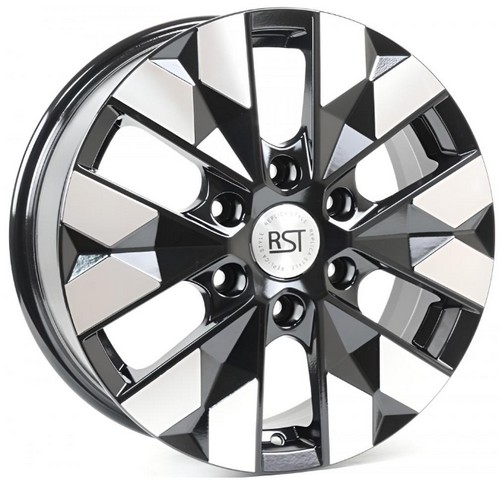 Авто диск Rst R237 6x139,7 R17 литой черный с полировкой et48 d92,5