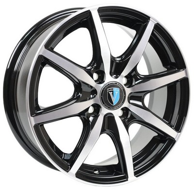 Авто диск Venti 1415 4x98 R14 литой черный с полировкой et35 d58,6