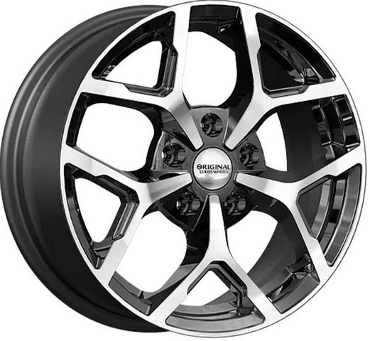 Авто диск Skad Kl368 Алмаз 5x114,3 R16 литой черный с полировкой et40 d66,1