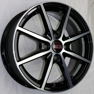 Авто диск Alcasta M63 4x100 R15 литой черный с полировкой et40 d60,1
