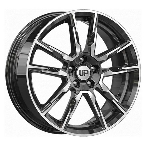 Авто диск Wheels Up Up107 4x100 R17 литой черный с полировкой et41 d60,1