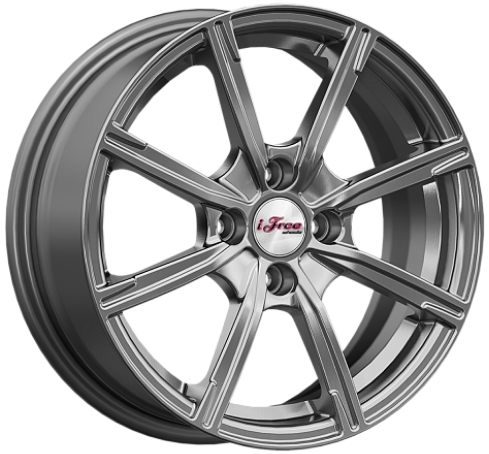 Авто диск Ifree Калибр Хай Вэй 4x98 R15 литой серебристый темный et33 d58,6
