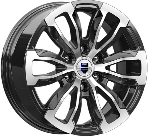 Авто диск K&K Меконг Алмаз Черный 6x139,7 R18 литой черный с полировкой et25 d106,1