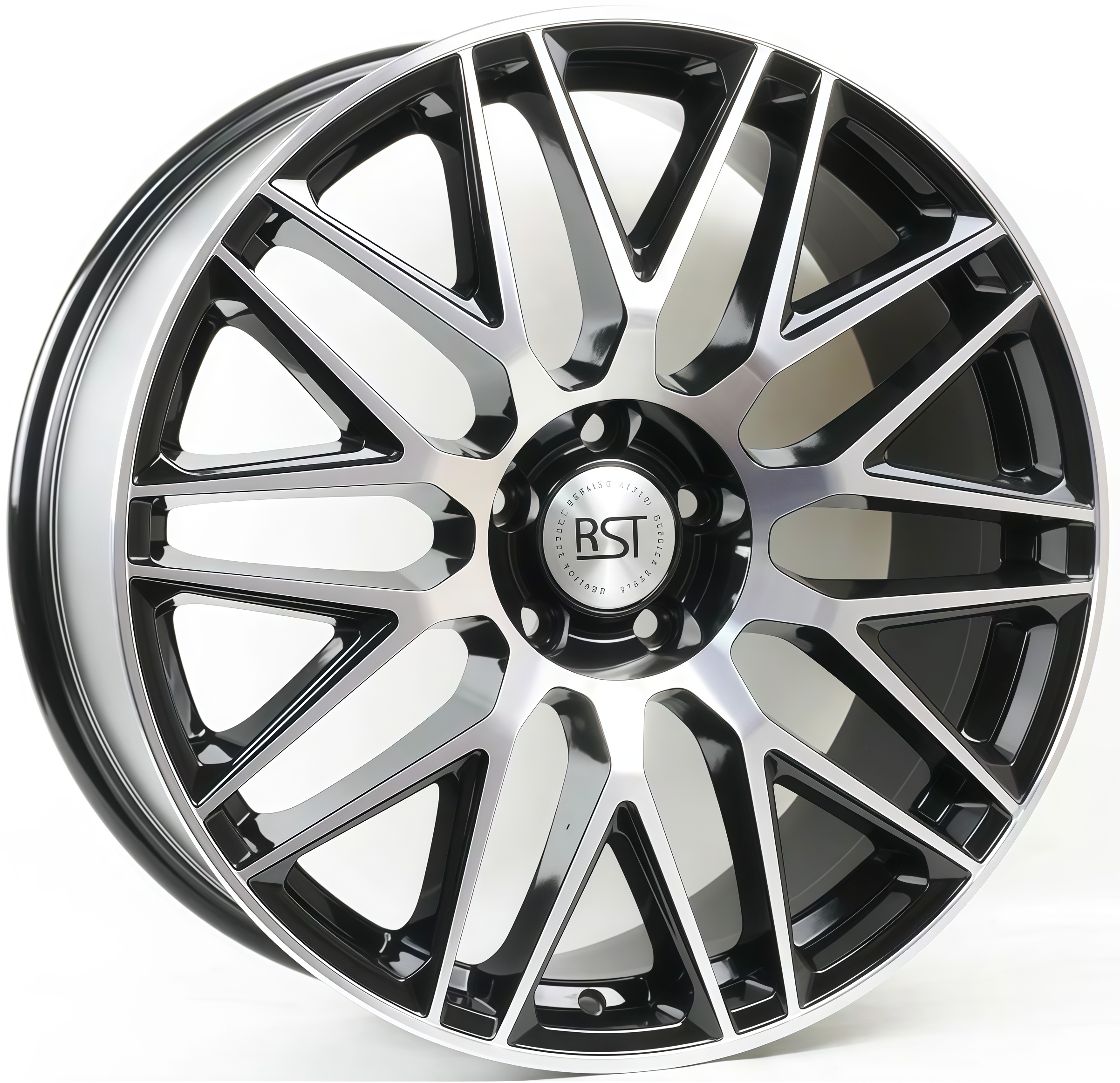 Авто диск Rst R042 5x108 R20 литой черный с полировкой et45 d63,4