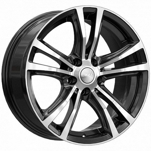 Авто диск Skad Мюнхен Алмаз 5x112 R18 литой черный с полировкой et40 d66,6