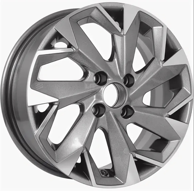 Авто диск Carwel Ильмень 4x100 R15 литой серебристый с полировкой et50 d60,1