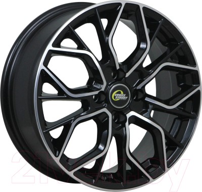 Авто диск Cross Street Cr-19 5x114,3 R17 литой черный с полировкой et45 d54,1