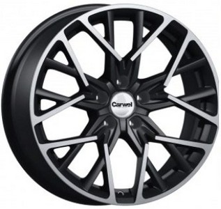 Авто диск Carwel Керид 5x120 R18 литой черный с полировкой et30 d72,6