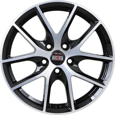 Авто диск Alcasta M59 5x114,3 R16 литой черный с полировкой et45 d66,1