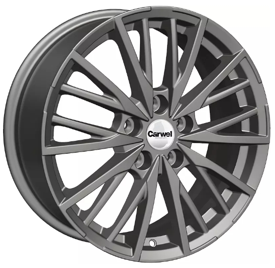 Авто диск Carwel Агма 5x114,3 R17 литой серебристый темный et37 d66,6