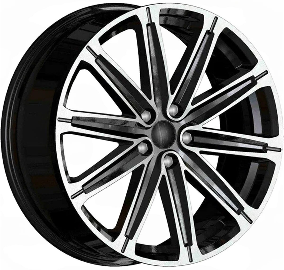 Авто диск Carwel Тара 5x115 R19 литой черный с полировкой et45 d70,3
