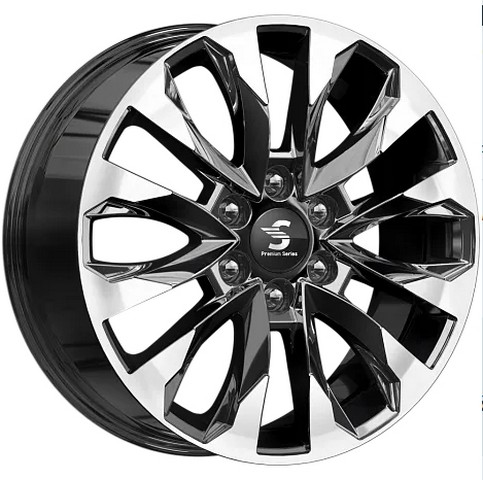 Авто диск Skad Кр007 Алмаз Бархат 6x139,7 R20 литой черный матовый с полировкой et38 d67,1