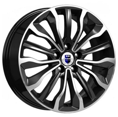 Авто диск K&K Атакама Алмаз Черный 5x112 R17 литой черный с полировкой et43 d66,6