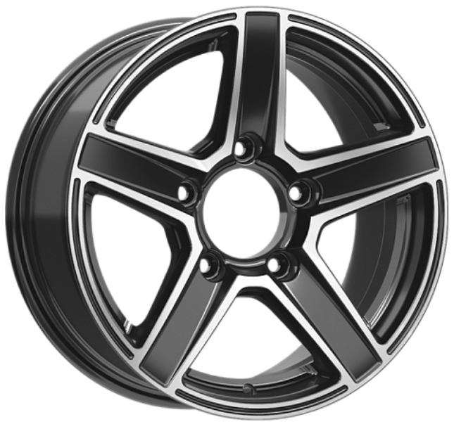 Авто диск Skad Сафари Алмаз 5x139,7 R16 литой черный с полировкой et30 d98,5