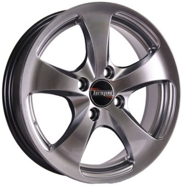 Авто диск Tech Line 403 4x98 R14 литой серебристый темный et32 d58,6
