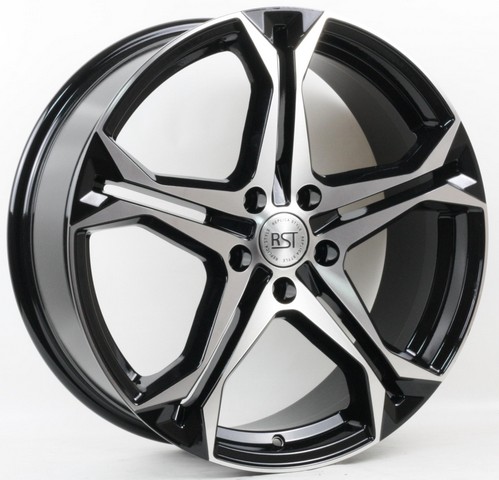 Авто диск Rst R099 5x108 R19 литой черный с полировкой et46 d63,4