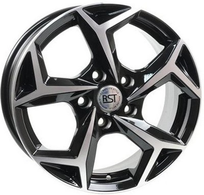 Авто диск Rst R066 5x114,3 R16 литой черный с полировкой et46 d67,1