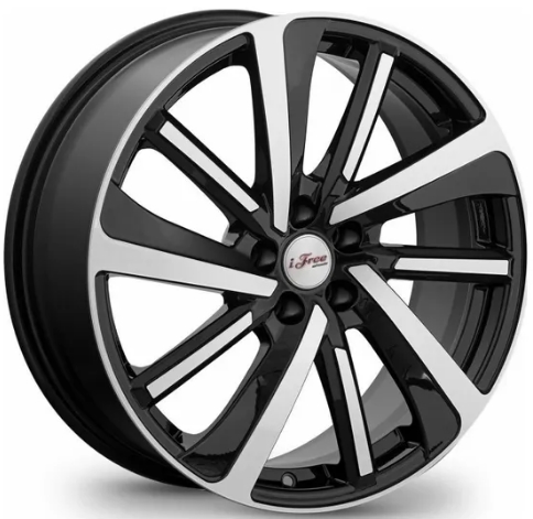 Авто диск K&K Kc1111 Алмаз Черный 5x105 R18 литой черный с полировкой et38 d56,6